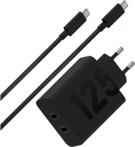 Зарядний пристрій Motorola 125W GaN with Type-C / Type-C Black (PG38C06632)