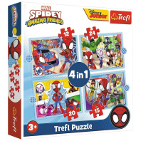 Пазл Trefl Spiderman Команда Спайда 4 in 1 (12, 15, 20, 24) деталей (5900511346114)