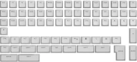 Набір кейкапів Hator OMA Profile PBT Keycap Set B-part ANSI/ISO White (HTS513)