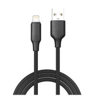 Дата кабель USB 2.0 AM to Lightning 1.0m 3A TPE embossed black ColorWay (CW-CBUL101-BK)