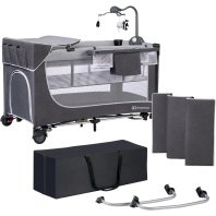 Дитячий манеж Kinderkraft кровать Leody с пеленатором Grey (5902533917952) Дитячий манеж Kinderkraft кровать Leody с пеленатором Grey (5902533917952)