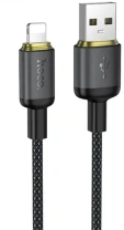 Кабель Hoco X128 Benefit 12W AM / Lightning 1m Black (6942007681070)