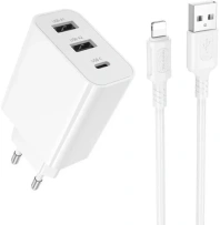 Зарядний пристрій BOROFONE BA105A Stellar 15W White with AM/Lightning (6941991125287) Зарядний пристрій BOROFONE BA105A Stellar 15W White with AM/Lightning (6941991125287)