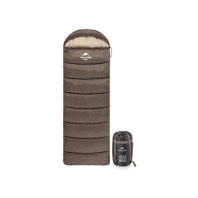 Спальний мішок Naturehike з капюшоном U250 NH20MSD07 (6°C) лівий, коричневий (6927595767207-L)