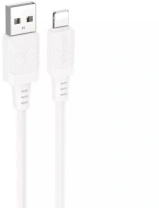 Кабель BOROFONE BX115 Lotto 2.4A AM / Lightning 1m White (6941991119637)