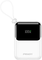 Батарея універсальна Pisen Sunny Power 10000mAh 22.5W White Built-in Lightning/Type-C (TP-D096_White)
