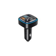 FM модулятор XO BCC08 автомобільний зарядний пристрій MP3/PD/2USB/3,1A Чорни (XO-BCC08)