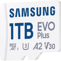 FLASH пам'ять Samsung Evo Plus A2 V30 U3 Micro SDXC 1TB White with adapter  (MB-MC1T0SA/EU)