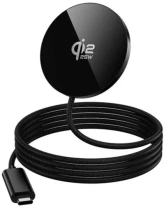 Бездротовий зарядний пристрій Hoco CW63 Pro Fast Qi2.2 Magnetic Wireless Fast Charger 25W Black (6942007676946)