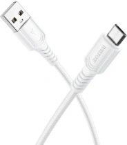 Кабель BOROFONE BX116 Certain 12W AM / MicroB 1m White (6941991119781)