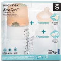 Пляшечка для годування Suavinex набір антиколіковий ZERO.ZERO 270 мл (306423) Пляшечка для годування Suavinex набір антиколіковий ZERO.ZERO 270 мл (306423)