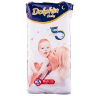Підгузок Dolphin Midi 3 5 - 9 кг 36 шт (8680131203383)