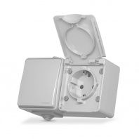 Розетка Videx BINERA IP65 зовнішня 1ая із заземленням (VF-BNW3-G) Розетка Videx BINERA IP65 зовнішня 1ая із заземленням (VF-BNW3-G)