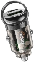 Автомобільний зарядний пристрій Hoco Z53A Vision QC3.0 PD 30W Transparent Black (6942007611305) Автомобільний зарядний пристрій Hoco Z53A Vision QC3.0 PD 30W Transparent Black (6942007611305)