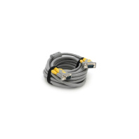 Кабель мультимедійний VGA M to VGA M 5.0m 1080P grey-yellow Merlion (YT-VGA(M)/(M)3+6GR-5m)