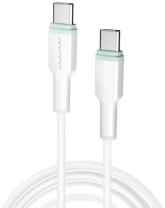 Кабель WUW X205 65W Type-C / Type-C 1m White (WUW-X205TCTC)