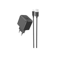 Зарядний пристрій Hoco CS11A Ocean 2.1A Black with AM/MicroUSB  (6942007603584)