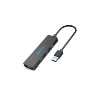 Концентратор Vention USB 3.0 to 4xUSB 3.0 0,15m black (CHKBB)