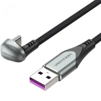 Кабель Vention U-Shaped 66W AM / Type-C 1.5m Black (COHHG)