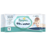 Дитячі вологі серветки Pampers 99 Water, 60 шт (8006530116558) Дитячі вологі серветки Pampers 99 Water, 60 шт (8006530116558)