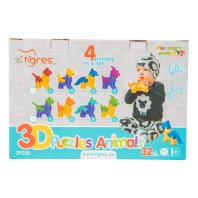 Розвиваюча іграшка Tigres 3D пазли Тваринки - 4 шт, 32 елемента (39355)