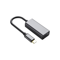 Перехідник USB-C to VGA F USB 3.0 Full HD 1080p 60Hz dark gray Dynamode (DM-AD-USB-C-VGA)