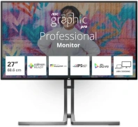 Монітор AOC Graphic Pro U27U3CV Black/Silver