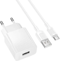 Зарядний пристрій BOROFONE BAS71A Source White with AM/Type-C (6941991122620)