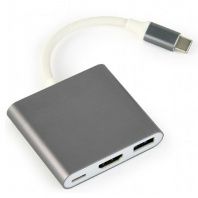 Перехідник USB Type-C to HDMI Cablexpert (A-CM-HDMIF-02-SG) Перехідник USB Type-C to HDMI Cablexpert (A-CM-HDMIF-02-SG)