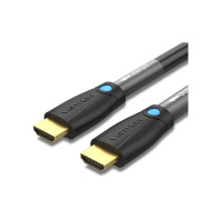 Кабель мультимедійний HDMI M to HDMI M 1.0m 4K cotton braided black zinc alloy Vention (ALMBF)