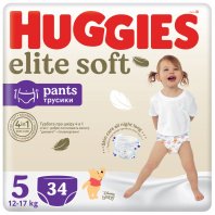 Підгузки Huggies Elite Soft 5 (12-17кг) Mega 34 шт (5029053549354)