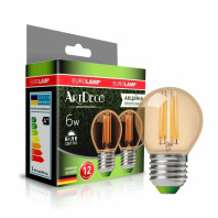Лампочка Eurolamp LED G45 5W 530 Lm E27 4000K deco 2шт (MLP-LED-G45-05274(Amber)) Лампочка Eurolamp LED G45 5W 530 Lm E27 4000K deco 2шт (MLP-LED-G45-05274(Amber))