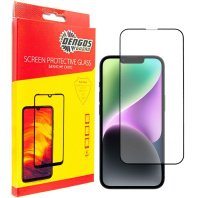 Скло захисне Dengos Full Glue iPhone 14 black frame (TGFG-230)