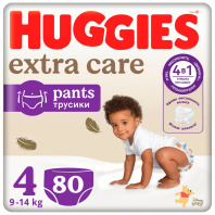 Підгузки Huggies Extra Care Розмір 4 (9-14 кг) Pants Box 80 шт (5029053582405)