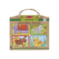 Пазл Melissa&Doug дерев'яні у футлярі "Грайливі друзі" (MD31364) Пазл Melissa&Doug дерев'яні у футлярі "Грайливі друзі" (MD31364)