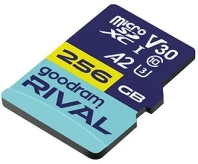 FLASH пам'ять GOODRAM RIVAL A2 Class V30 U3 UHS-I Micro SDXC 256GB + adapter (GGSM2AA-2560R12)