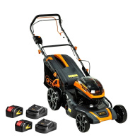 Газонокосарка GTM акумуляторна, 2?18V, 48см, самохідна, 2?4Ah, ЗП (BLM48H-SP_KIT)