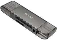 Кардрідер Hoco HB39 2in1 USB3.0/Type-C Metal Gray (6942007604819)