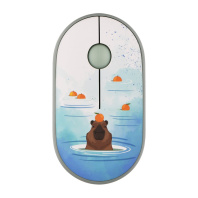 Миша 2E MF300 Capybara Tangerine Silent Wireless Green  (2E-MF300WCAPIBARAGN)