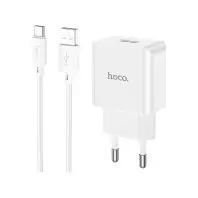 Зарядний пристрій Hoco C106A Leisure White with AM/Type-C  (6931474783912)