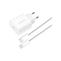 Зарядний пристрій Essager Vanjane Travelling Charger PD 20W White with USB-C / USB-C  (EFJB02-JSTT2-T)
