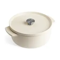 Каструля KitchenAid чавунна з кришкою 5,2 л Мигдалевий крем (CC006059-001)