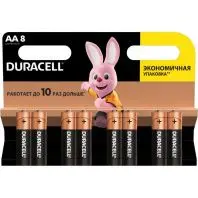 Батарейка Duracell AA лужні 8 шт. в упаковці (5000394006522 / 81417083 / 81480361)