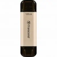USB флеш накопичувач Transcend 128GB JetFlash 930 Gold-Black USB 3.2/Type-C (TS128GJF930C)