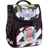 Портфель Bagland з ліхтариками Успіх 12 л. чорний 175k (00551703) (80213806)