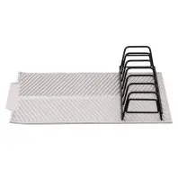 Сушарка для посуду Ardesto Minimalism 39х25х8см, силікон, метал, сірий (ARHK4102DR)