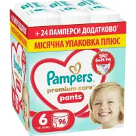 Підгузки Pampers Premium Care Pants Розмір 6 (13-19 кг) 96 шт (8006530315814) Підгузки Pampers Premium Care Pants Розмір 6 (13-19 кг) 96 шт (8006530315814)