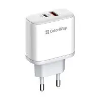 Зарядний пристрій ColorWay GaN Mini 25W PD Port PPS USB-C white (CW-CHS052PD-WT) Зарядний пристрій ColorWay GaN Mini 25W PD Port PPS USB-C white (CW-CHS052PD-WT)
