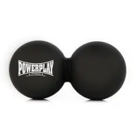 Масажний м'яч PowerPlay PP-4355 Silicone Lacrosse Peanut Ball (6.3х12.6см) Чорний (PP-4355_Black)