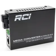 Медіаконвертер RCI 1G, 20km, SC, RJ45, Tx 1550nm standart size metal case (RCI502W-GE-20-B) Медіаконвертер RCI 1G, 20km, SC, RJ45, Tx 1550nm standart size metal case (RCI502W-GE-20-B)